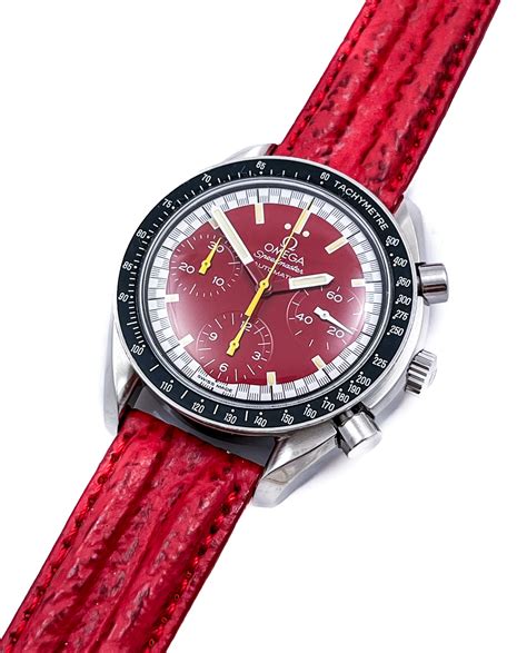 omega speedmaster michael schumacher 3810.61 automatic chronograph red watch|Omega 3810.61.41 : Speedmaster Reduced Stainless .